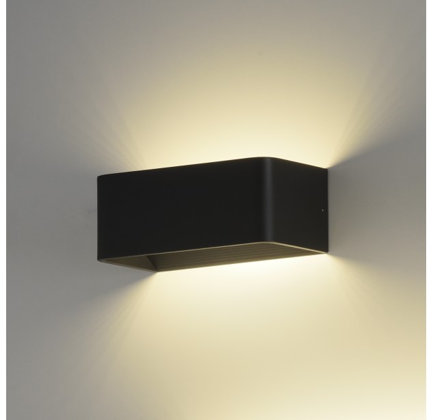 Sieninis šviestuvas „Icon“ 16/3089-20, tekstūruotas juodas, LED 10,5 W, 1100 lm, CRI 90, CL.II, integruotas LED, 2700 K–3000 K–4000 K, slankusis jungiklis