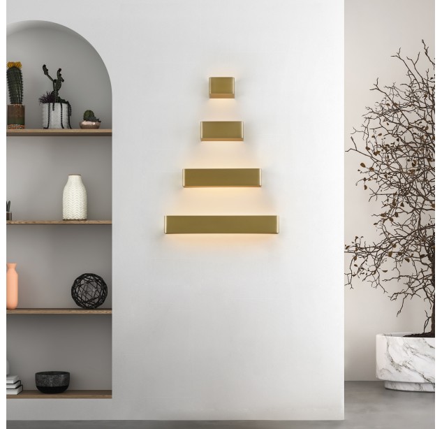 Sieninis šviestuvas „Icon“ 16/3089-20 „Technical Gold“, LED 10,5 W, 1100 lm, CRI90 CL.II, integruotas LED, 2700 K–3000 K–4000 K, slankusis jungiklis
