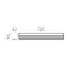Icon sieninis šviestuvas 16/3089-70 Tekstūruotas baltas, LED 46 W 4543 lm, CRI90 CL.II, integruotas LED, 2700 K–3000 K–4000 K slankusis jungiklis, dim. triakas, ON-DEMAND **