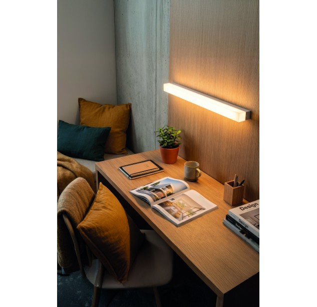 Sieninis šviestuvas „Box“ 16/3200-60, sidabrinis, LED 10,5 W, 4000 K, 800 lm, CRI 90, CL.II, IP44, integruotas LED
