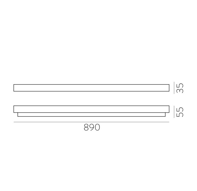 Sieniniai šviestuvai Box 15 LED 3000 44 A320030C