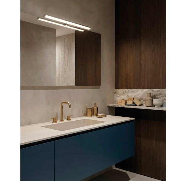 Sieninis šviestuvas „Dustin“ 16/3561-50, chromas, LED 10 W, 4000 K, 840 lm, CRI 90, CL.II, IP44, integruotas LED, 3 tvirtinimo sistemos