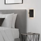 Manat sieninis šviestuvas 16/3568, matinis nikelis, LED 5 W 3000 K 415 lm + 3 W 3000 K 285 lm, CRI90 CL.I, du jungikliai, su USB, USB-C, reguliuojamas