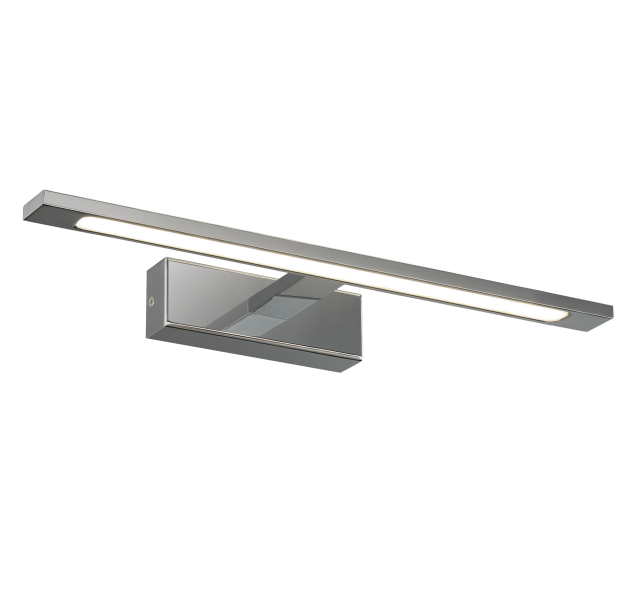 Menorca sieninis šviestuvas 450 mm, chromas, LED 12 W, 1480 lm, CRI90, CL.II, IP44, 3000 K–4000 K, slankusis jungiklis, dimerizavimas, DALI/Push, ON-DEMAND **
