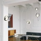 Sieninis šviestuvas „Halo“ tekstūruotas juodas/opalinis, LED 5 W, 370 lm, CRI 90, klasė I, 2700–3000 K, slankusis jungiklis