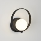 Sieninis šviestuvas „Halo“ tekstūruotas juodas/opalas, LED 5 W 370 lm, CRI 90 CL.I, Kelvinas 2700 K–3000 K, slankusis jungiklis, dimeriavimas DALI/Push, ON-DEMAND **