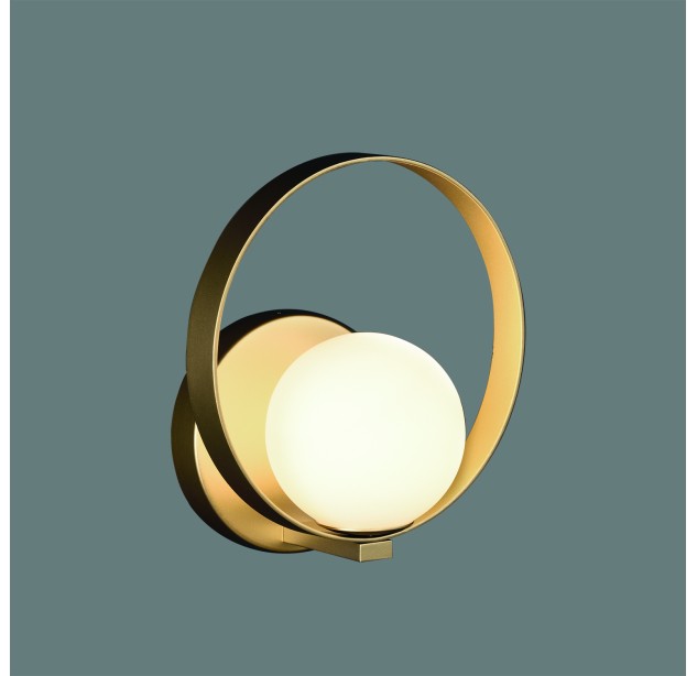 Sieninis šviestuvas „Halo“ Tech. Auksas/Opalas, LED 5 W 370 lm, CRI90 CL.I, Kelvinas 2700 K–3000 K, slankusis jungiklis, dimerizavimas DALI/Push, ON-DEMAND **