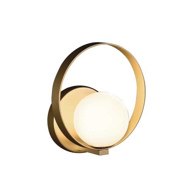 Sieninis šviestuvas „Halo“ Tech. Auksas/Opalas, LED 5 W 370 lm, CRI90 CL.I, Kelvinas 2700 K–3000 K, slankusis jungiklis, dimerizavimas DALI/Push, ON-DEMAND **
