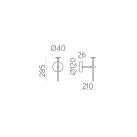 Doris sieninis šviestuvas 16/3820 tekstūruotas juodas, LED G9 7 W, CL.II IP44, be stiklinio gaubto