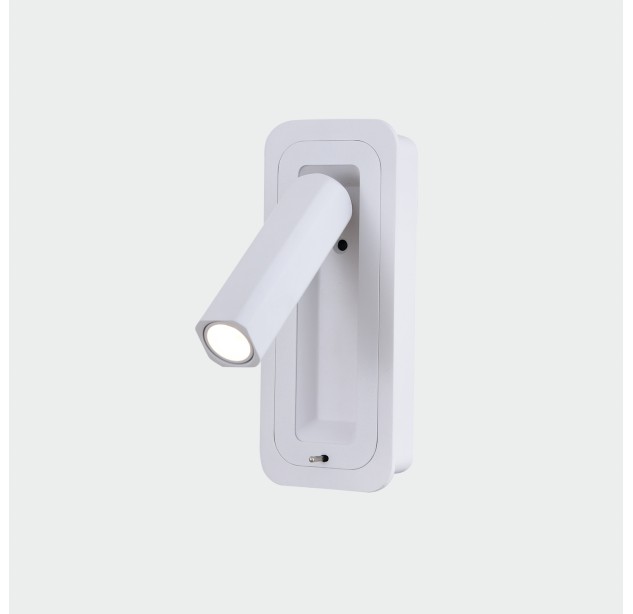 Boheme sieninis šviestuvas 16/3826 tekstūruotas baltas, LED 3 W 3000 K 285 lm, CRI90 CL.I, integruotas LED, su jungikliu, reguliuojamas, MULTI-PACK