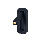Boheme sieninis šviestuvas 16/3826 tekstūruotas juodas, LED 3 W 3000 K 285 lm, CRI90 CL.I, integruotas LED, su jungikliu, reguliuojamas, MULTI-PACK