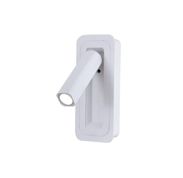 Boheme sieninis šviestuvas 16/3826 tekstūruotas baltas, LED 3 W 3000 K 285 lm, CRI90 CL.I, integruotas LED, be jungiklio, reguliuojamas, MULTI-PACK