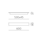 Fosca sieninis šviestuvas 16/3833-60 Technical Gold, LED 18 W, 1800 lm, CRI 90, CL.I, integruotas LED, 2700 K–3000 K–4000 K, slankusis jungiklis