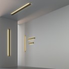 Fosca sieninis šviestuvas 16/3833-60 Technical Gold, LED 18 W, 1800 lm, CRI 90, CL.I, integruotas LED, 2700 K–3000 K–4000 K, slankusis jungiklis