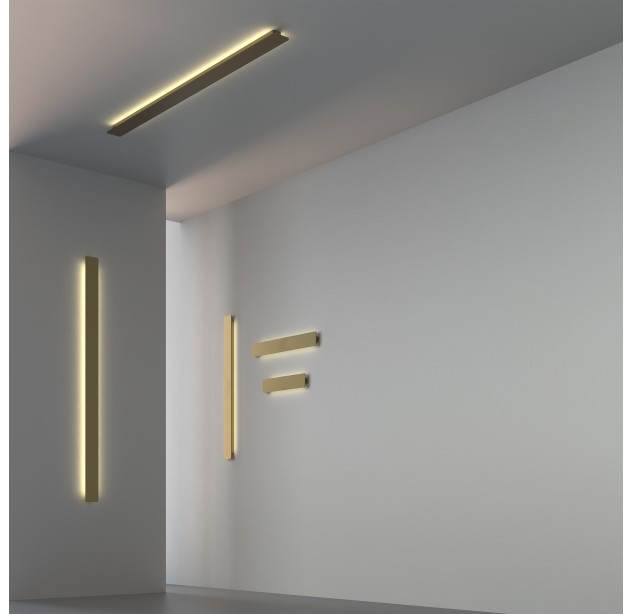 Fosca sieninis šviestuvas 16/3833-90 Technical Gold, LED 30 W, 2600 lm, CRI 90, CL.I, integruotas LED, 2700 K–3000 K–4000 K, slankusis jungiklis