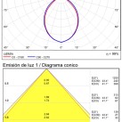 Fosca sieninis šviestuvas 16/3833-40 tekstūruotas baltas, LED 10 W 1050 lm, CRI90 CL.I, integruotas LED, 2700 K–3000 K–4000 K slankusis jungiklis