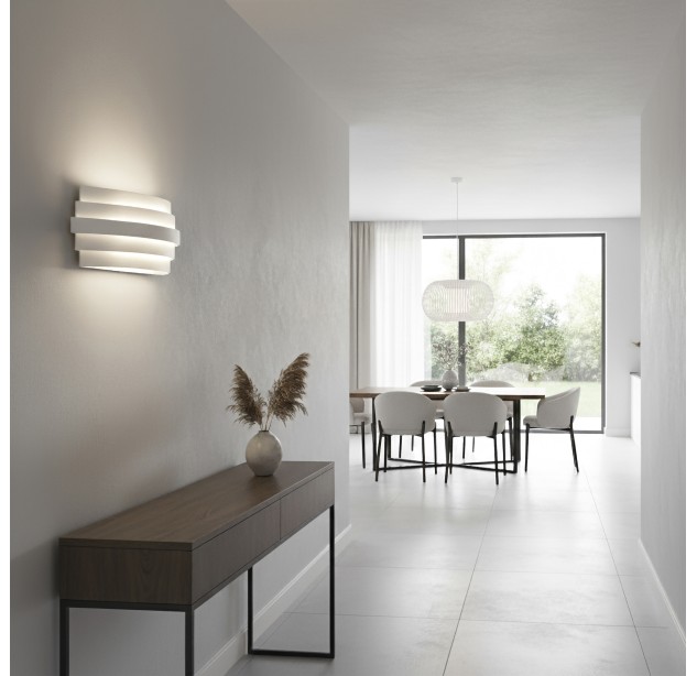 „Luxur“ sieninis šviestuvas 16/3840-30, tekstūruotas baltas, LED 20 W, 1200 lm, CRI 90, CL.I, integruotas LED, 2700–3000 K, slankusis jungiklis