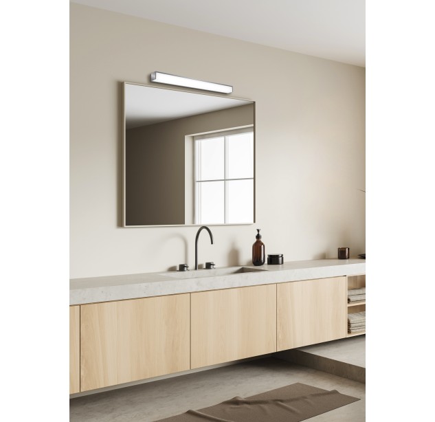 Tavi sieninis šviestuvas 16/3850-60 Chrome, LED 18 W 1500 lm, CRI90 CL.II IP44, integruotas LED, 3000 K–4000 K, slankusis jungiklis