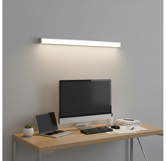 Tavi sieninis šviestuvas 16/3850-60, tekstūruotas juodas, LED 18 W, 1500 lm, CRI 90, CL.II, IP44, integruotas LED, 3000 K–4000 K, slankusis jungiklis