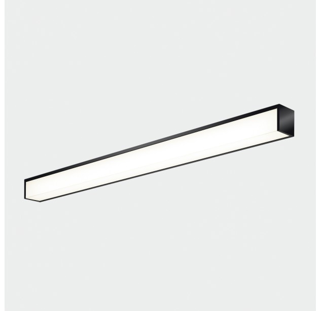 Tavi sieninis šviestuvas 16/3850-60, tekstūruotas juodas, LED 18 W, 1500 lm, CRI 90, CL.II, IP44, integruotas LED, 3000 K–4000 K, slankusis jungiklis