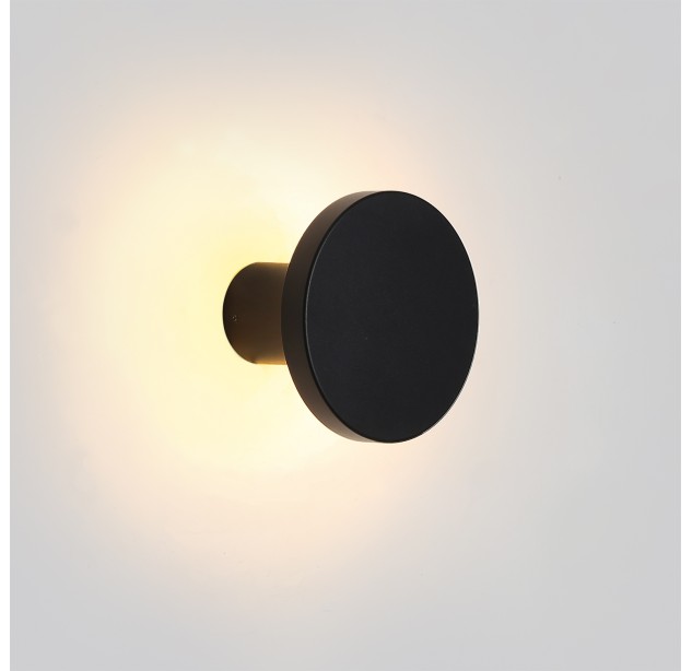 Corvus sieninis šviestuvas, tekstūruotas juodas, LED 7,5 W, 3000 K, 675 lm, CRI 90, CL.I, IP54