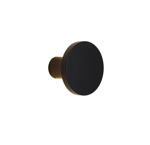 Corvus sieninis šviestuvas, tekstūruotas juodas, LED 7,5 W, 3000 K, 675 lm, CRI 90, CL.I, IP54