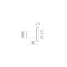 Corvus sieninis šviestuvas, tekstūruotas juodas, LED 7,5 W, 3000 K, 675 lm, CRI 90, CL.I, IP54, dim. Triac, ON-DEMAND **