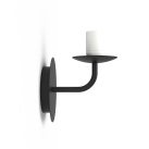 Sieninis šviestuvas „Parma“, matinė juoda spalva, LED E27 15 W, CL.II IP44, be stiklinio gaubto