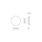 Kombinuotas sieninis šviestuvas 16/3966-30 „Technical Gold“, LED 11 W, 760 lm, CRI 90, CL.I, IP65, integruotas LED, 2700–3000 K, slankusis jungiklis