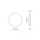 Kombinuotas sieninis šviestuvas 16/3966-45, tekstūruotas juodas, LED 15 W, 1140 lm, CRI 90, CL.I, IP65, integruotas LED, 2700–3000 K, slankusis jungiklis