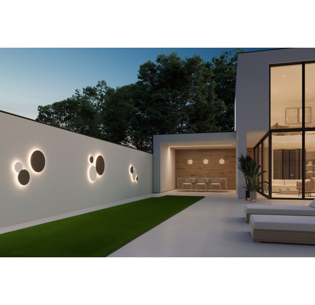 Kombinuotas sieninis šviestuvas 16/3966-60 Tekstūruotas baltas, LED 20 W 1350 lm, CRI90 CL.I IP65, integruotas LED, Kelvinas 2700 K–3000 K, slankusis jungiklis