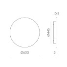 Kombinuotas sieninis šviestuvas 16/3966-60, tekstūruotas juodas, LED 20 W, 1350 lm, CRI 90, CL.I, IP65, integruotas LED, 2700–3000 K, slankusis jungiklis