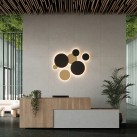 Kombinuotas sieninis šviestuvas 16/3966-60 „Technical Gold“, LED 20 W, 1350 lm, CRI 90, CL.I, IP65, integruotas LED, 2700–3000 K, slankusis jungiklis