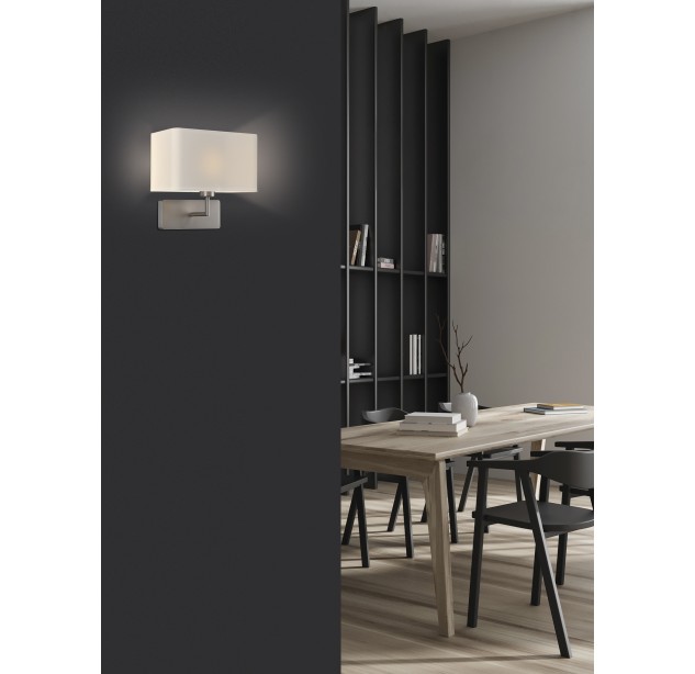 Romeo sieninis šviestuvas 16/3971 tekstūruotas juodas, LED E27 15 W, CL.I, be gaubto