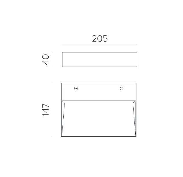 Mūrinės sienos lempa 16/3972-20 Tekstūruota balta, LED 20 W 2380 lm, CRI90 CL.I, integruota LED, 2700 K–3000 K–4000 K slankusis jungiklis, dim. triakas, mikroprizminis difuzorius, ON-DEMAND **
