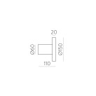 Sieninis šviestuvas „Chamaleon“ 16/3975-%D860, matinis antikinis auksas, LED 10,5 W, 3000 K, 675 lm, CRI 90, CL.I, IP54, integruotas LED, be dekoracijų