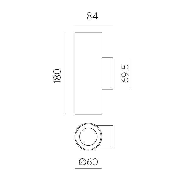 Sieninis šviestuvas „Pipe“ 16/3986-2, tekstūruotas baltas, LED COB 2x6 W, 4000 K, 1550 lm, CRI 90, CL.I, dim. DALI/Push, ON-DEMAND **