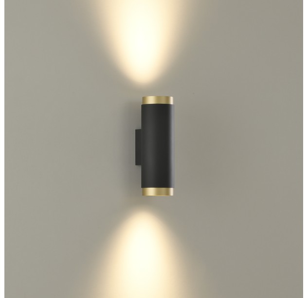 Sieninis šviestuvas „Lux“ 16/3989-2 Tech Gold/Black, LED COB 2x6W 3000K 1430lm, CRI90 CL.I, integruotas LED