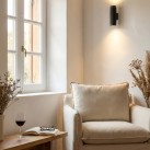 Sieninis šviestuvas „Lux“ 16/3989-2, tekstūruotas juodas/juodas, LED COB 2x6 W, 4000 K, 1550 lm, CRI 90, CL.I, integruotas LED, ON-DEMAND **