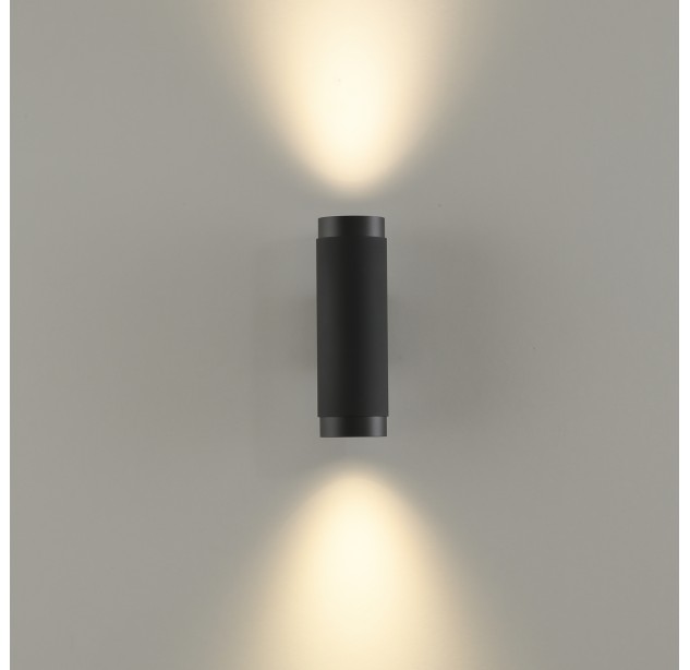 Sieninis šviestuvas „Lux“ 16/3989-2, tekstūruotas juodas/juodas, LED COB 2x6 W, 4000 K, 1550 lm, CRI 90, CL.I, dim. Triac, ON-DEMAND **