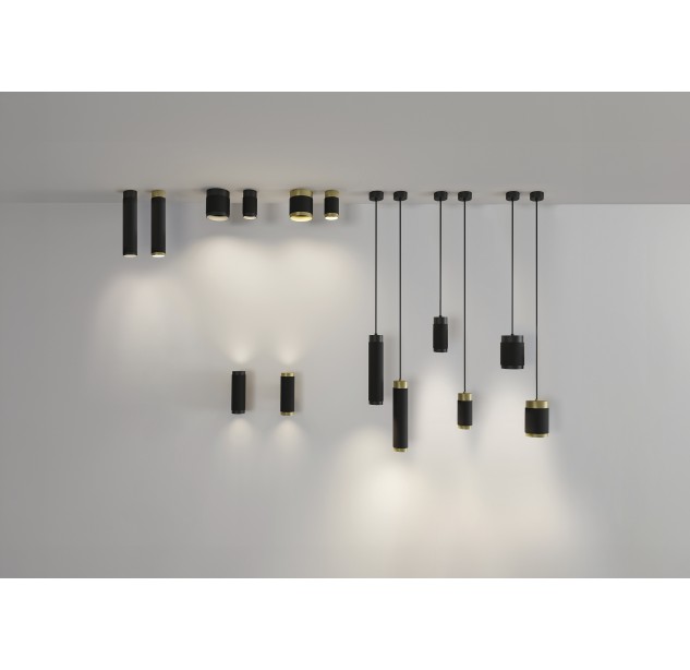 „Lux“ sieninis šviestuvas 16/3989-2 Tech Gold/Black, LED COB 2x6W 4000K 1550lm, CRI90 CL.I, integruotas LED, dim. DALI/Push, ON-DEMAND **