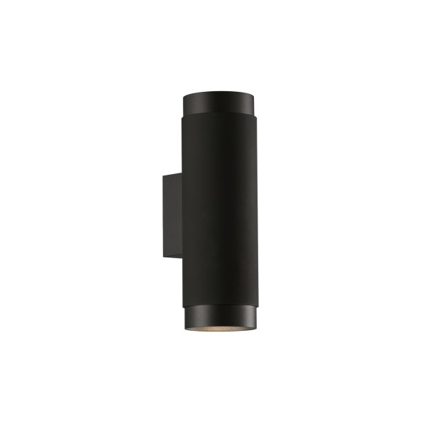 Sieninis šviestuvas „Lux“ 16/3989-2, tekstūruotas juodas/juodas, LED COB 2x6 W, 2700 K, 1330 lm, CRI 90, CL.I, integruotas LED, dimeriavimas DALI/Push, ON-DEMAND **