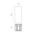 Lumo sieninis šviestuvas 16/4006, šlifuotas aliuminis, LED 2x5,5 W, 1060 lm, CRI 90, CL.I, IP65, 2700–3000 K, slankusis jungiklis, MULTI-PACK