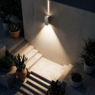 Lumo sieninis šviestuvas 16/4006, šlifuotas aliuminis, LED 2x5,5 W, 1060 lm, CRI 90, CL.I, IP65, 2700–3000 K, slankusis jungiklis, MULTI-PACK