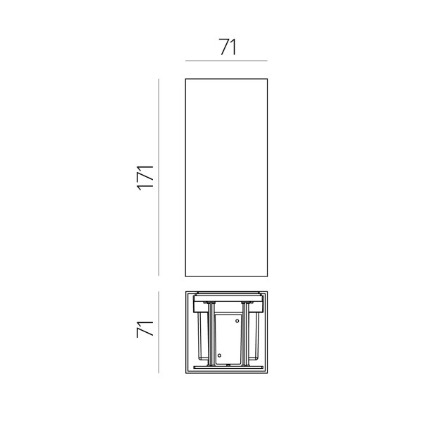 Lumo sieninis šviestuvas 16/4006 Tech Gold, LED 2x5,5 W, 1060 lm, CRI 90, CL.I, IP65, 2700–3000 K, slankusis jungiklis, MULTI-PACK