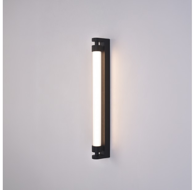 Lineo sieninis šviestuvas 16/4008-60 tekstūruotas juodas, LED 11 W 1050 lm, CRI 90, klasė I, IP44, 2700–3000 K, slankusis jungiklis