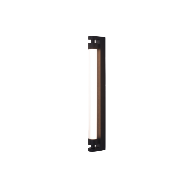 Lineo sieninis šviestuvas 16/4008-60 tekstūruotas juodas, LED 11 W 1050 lm, CRI 90, klasė I, IP44, 2700–3000 K, slankusis jungiklis