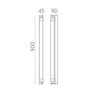 Lineo sieninis šviestuvas 16/4008-60 tekstūruotas juodas, LED 11 W 1050 lm, CRI90 CL.I IP44, Kelvinas 2700 K–3000 K, slankusis jungiklis, dimerizatorius, ON-DEMAND **