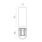 Glowi sieninis šviestuvas 16/4011, šlifuotas aliuminis, LED 2x5,5 W, 1060 lm, CRI 90, CL.I IP65, 2700–3000 K, slankusis jungiklis, MULTI-PACK