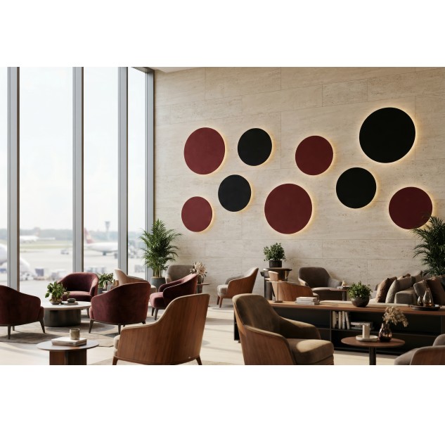Sieninis šviestuvas „Sound“ %D8900mm antracito spalvos, LED 34 W, 2700 K, 3140 lm, CRI 90, CL.II, ON-DEMAND **